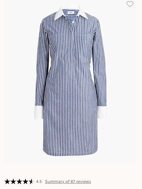J. Crew Factory Long-sleeved Striped Shirt Dress